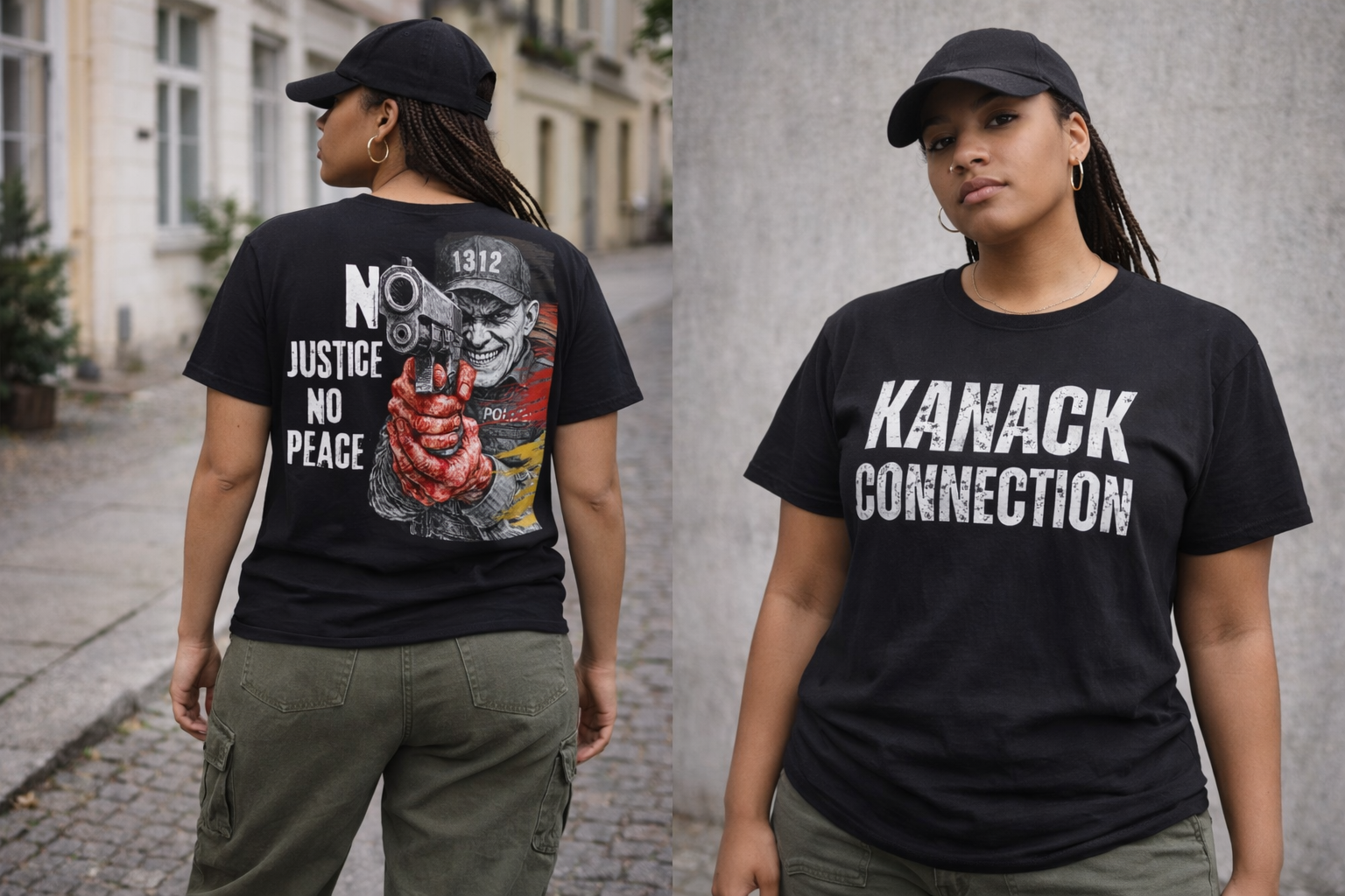 KC Blackline  – No Justice No Peace  – Streetwear Shirt